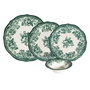 Hermia Velour Green Fulya Juego de Cena de 24 Piezas Blanco y Verde
